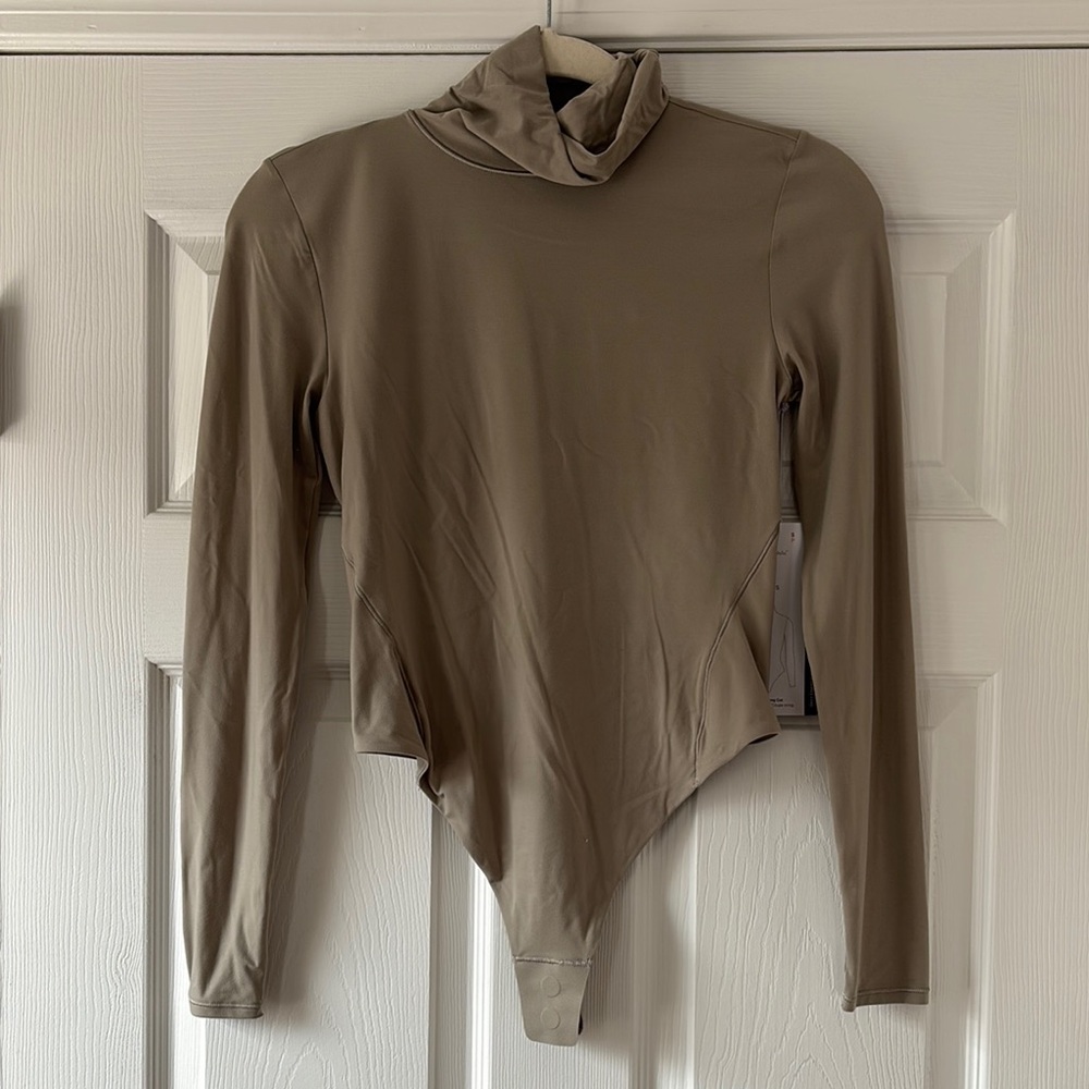 lululemon athletica Long-Sleeve Turtleneck Bodysuit in Taupe